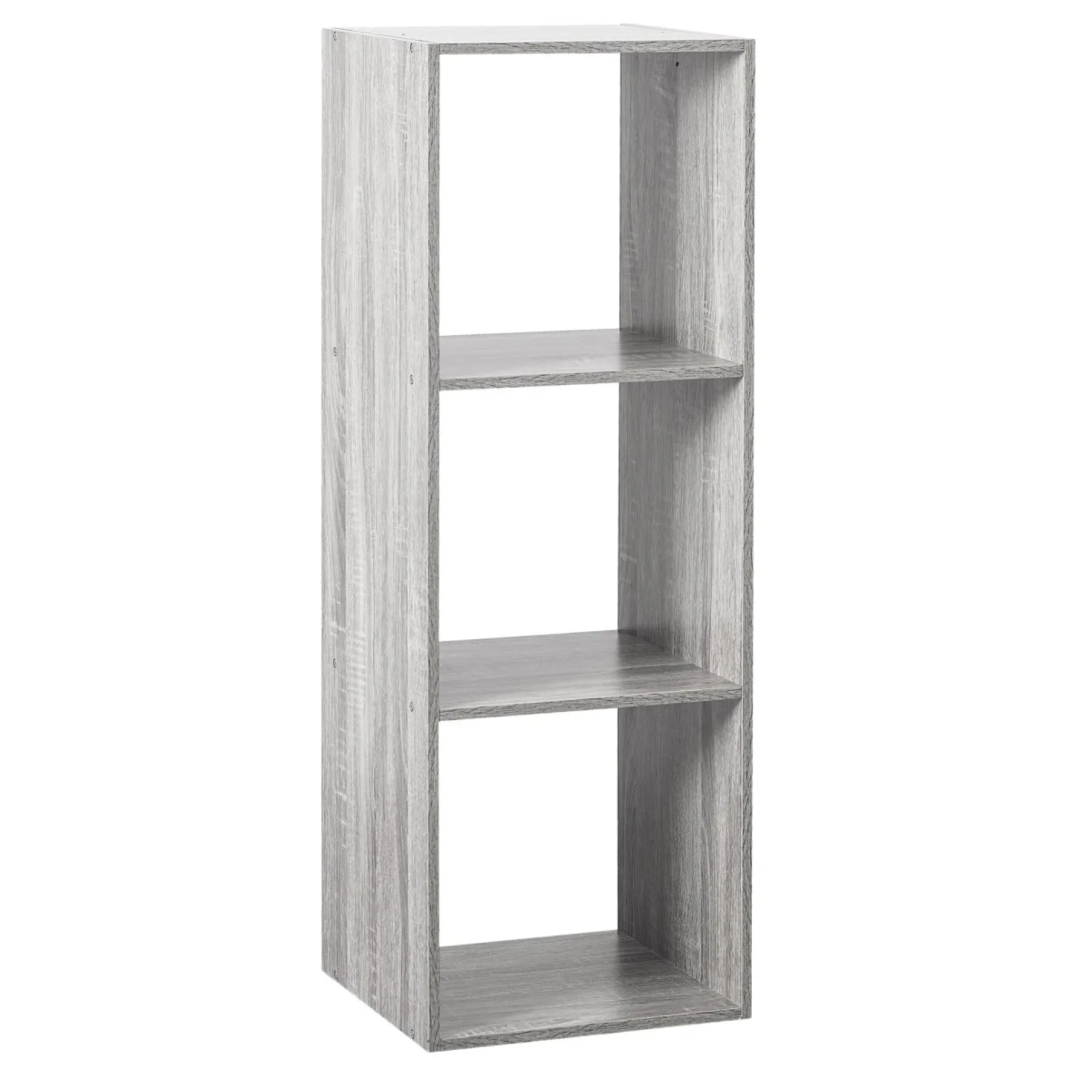 Szara Regał Biurowy 3-Poziomowy MDF LOFT 100,5 cm