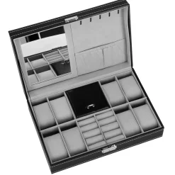 Szkatułka na zegarki 33x20x9cm organizer z przegródkami