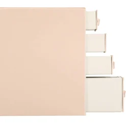 Szkatułka na biżuterię ekoskóra 26x22x18 cm różowy organizer