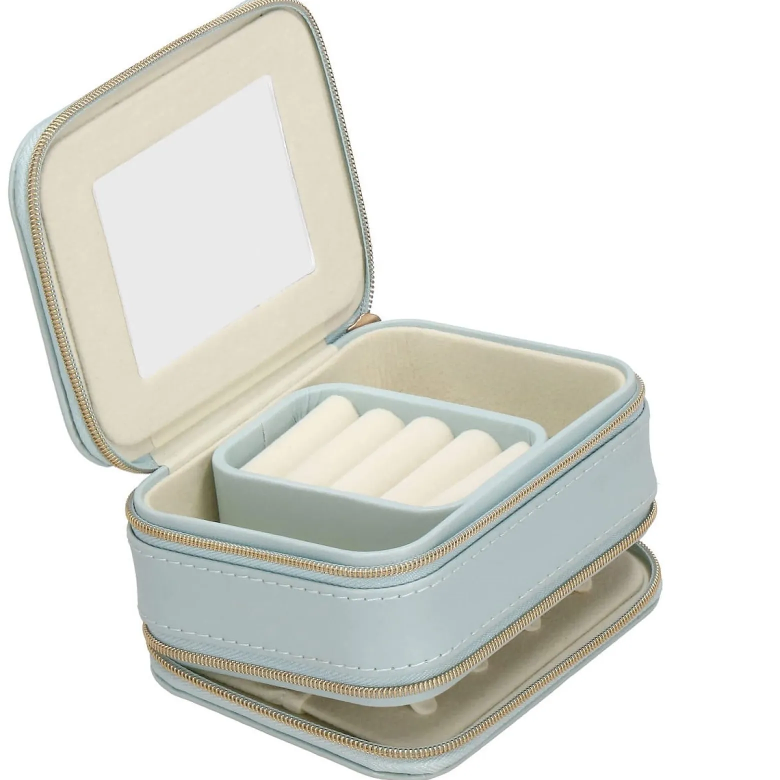 Szkatułka na biżuterię ekoskóra 11,5x8,5x5,5 cm organizer