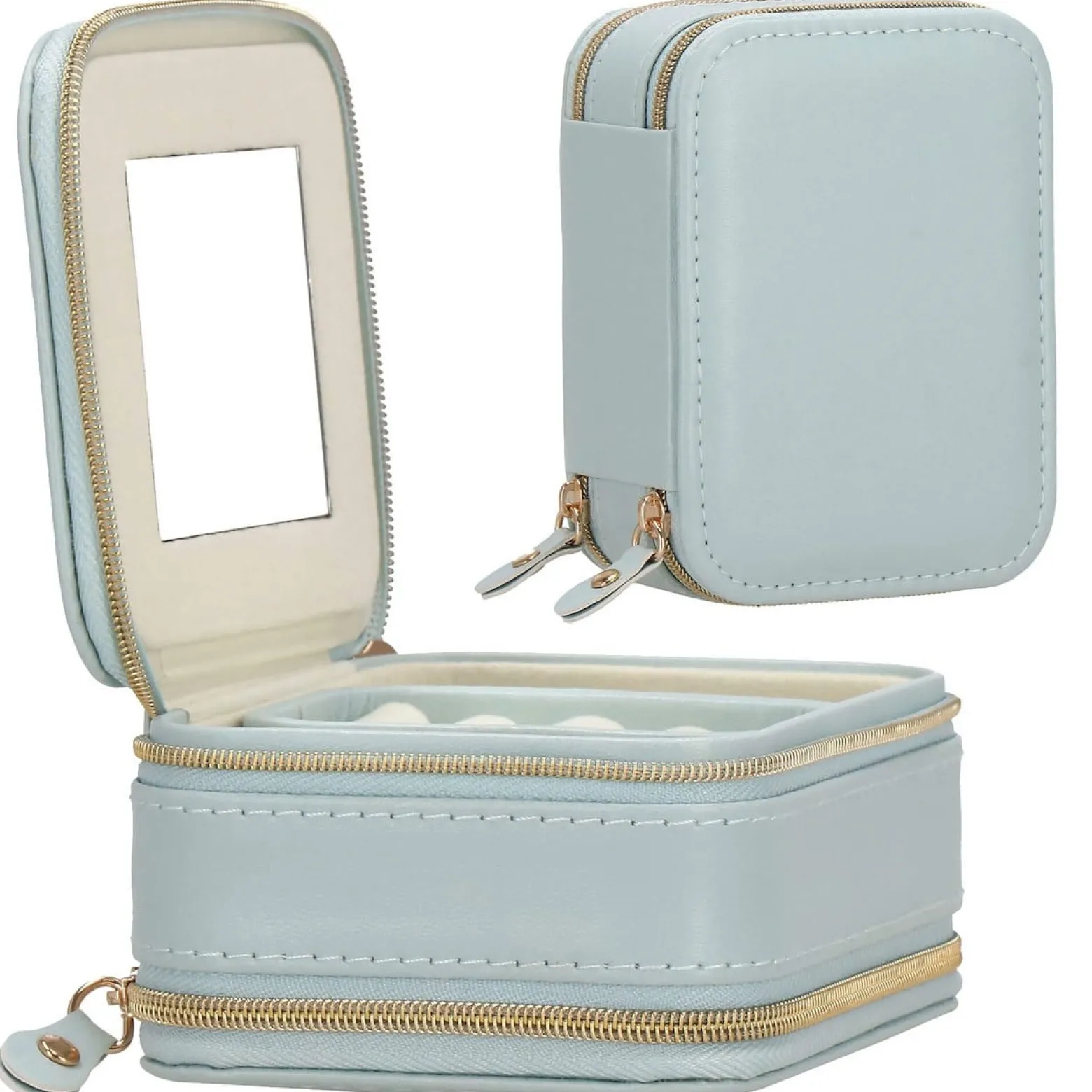 Szkatułka na biżuterię ekoskóra 11,5x8,5x5,5 cm organizer