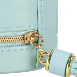 Szkatułka na biżuterię okrągła 8x5 cm miętowy organizer