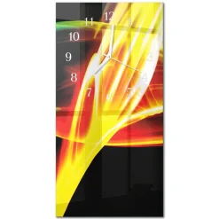 Szklany zegar 30x60 Abstrakcja zegar ścienny