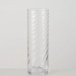 Szklany cylindryczny wazon BILA, 45 cm