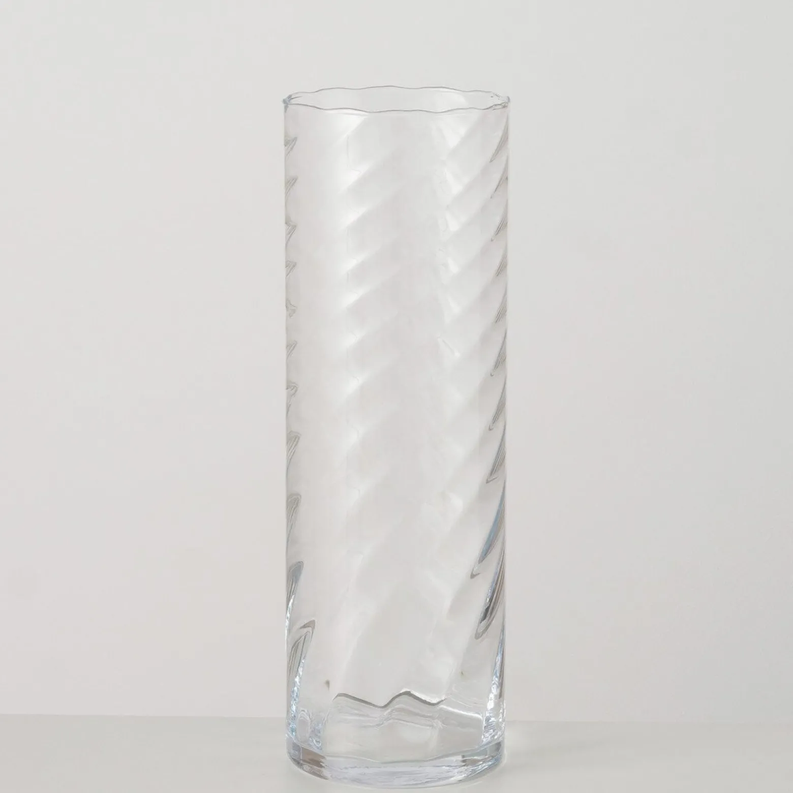 Szklany cylindryczny wazon BILA, 45 cm