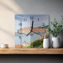 Szklany zegar 30x30 Ścieżka Natura zegar ścienny