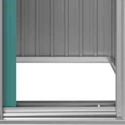 Szopa ogrodowa, zielona, 126x97,5x177 cm, stal galwanizowana