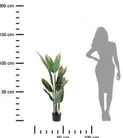 Sztuczna roślina tropikalna w doniczce 12 liści 140 cm