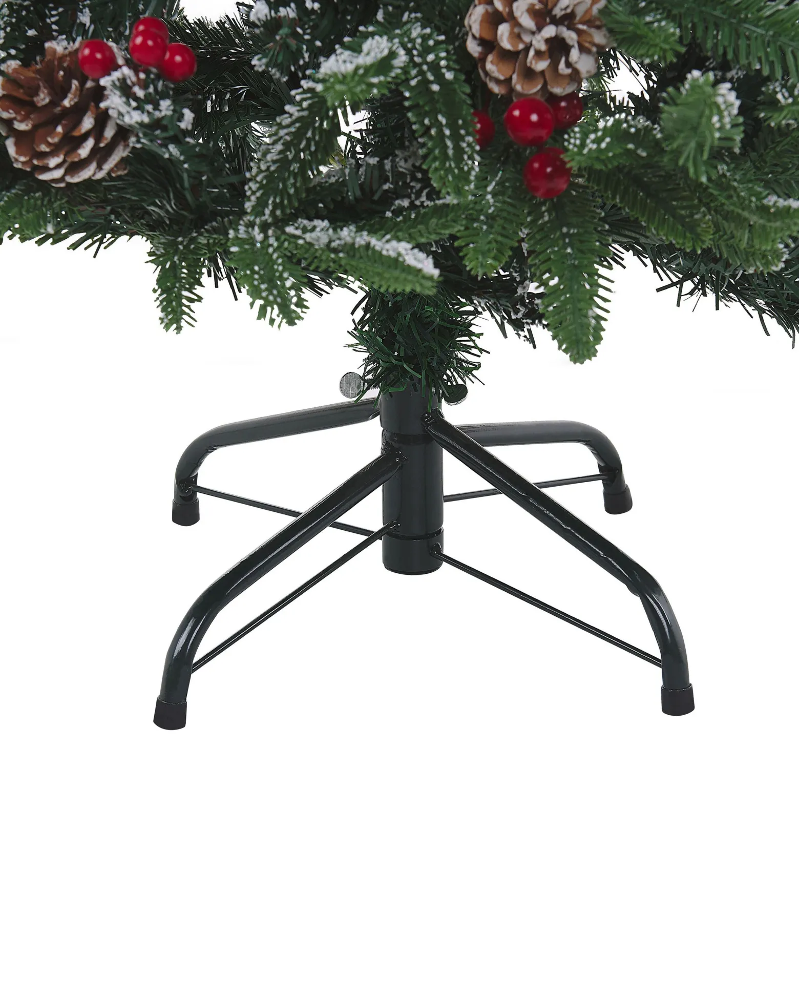 Sztuczna choinka 120 cm śnieg szyszki