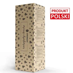 Sztuczna choinka na pniu 180 cm sosna jak żywa premium ze stojakiem i jutą