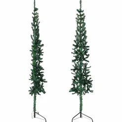 Sztuczna choinka połówka Zielony 240 cm vidaXL