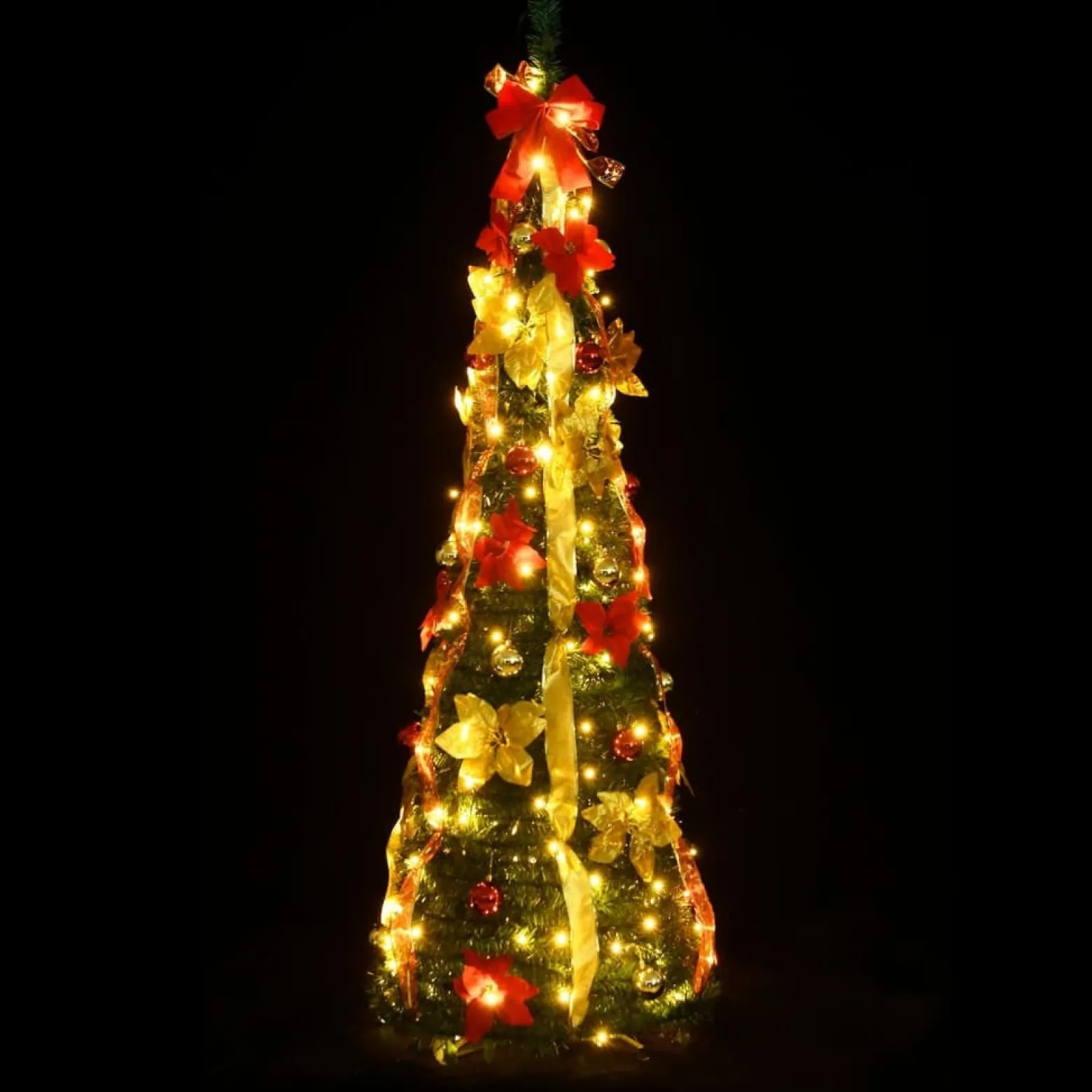 Sztuczna choinka typu pop-up 50 LED zielona 120 cm
