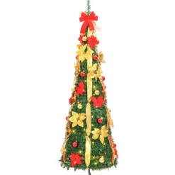Sztuczna choinka typu pop-up 50 LED zielona 120 cm