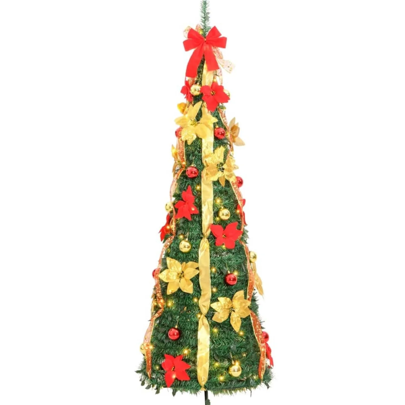 Sztuczna choinka typu pop-up 50 LED zielona 120 cm