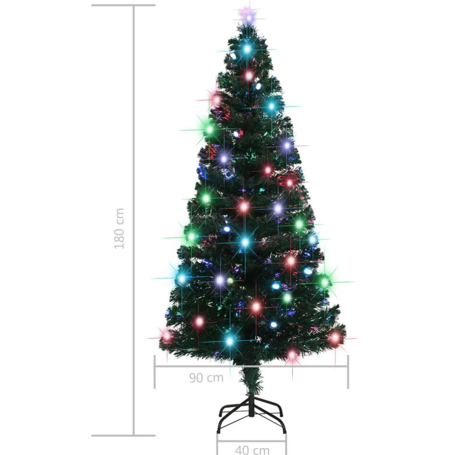 Sztuczna choinka Zielony 180 x 90 cm vidaXL