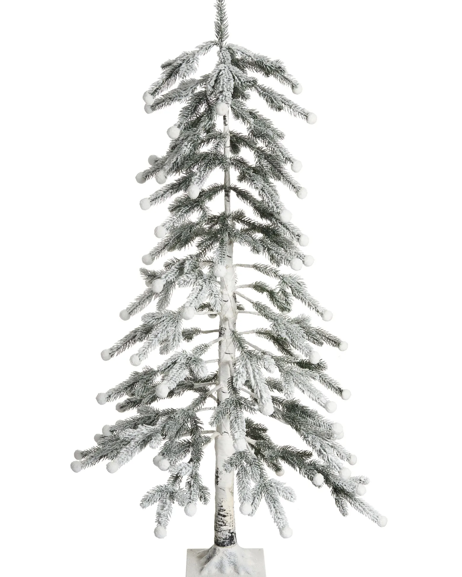 Sztuczna choinka z lampkami LED 166 cm biała