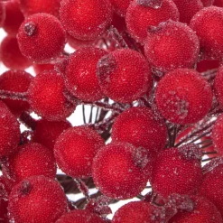 Sztuczna jarzębina ozdobna, oszroniona gałązka 100 szt.
