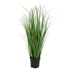 Sztuczna trawa w czarnej donicy 68 cm realistyczne źdźbła