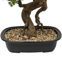 Sztuczne DRZEWKO BONSAI 86 cm w czarnej ceramicznej donicy