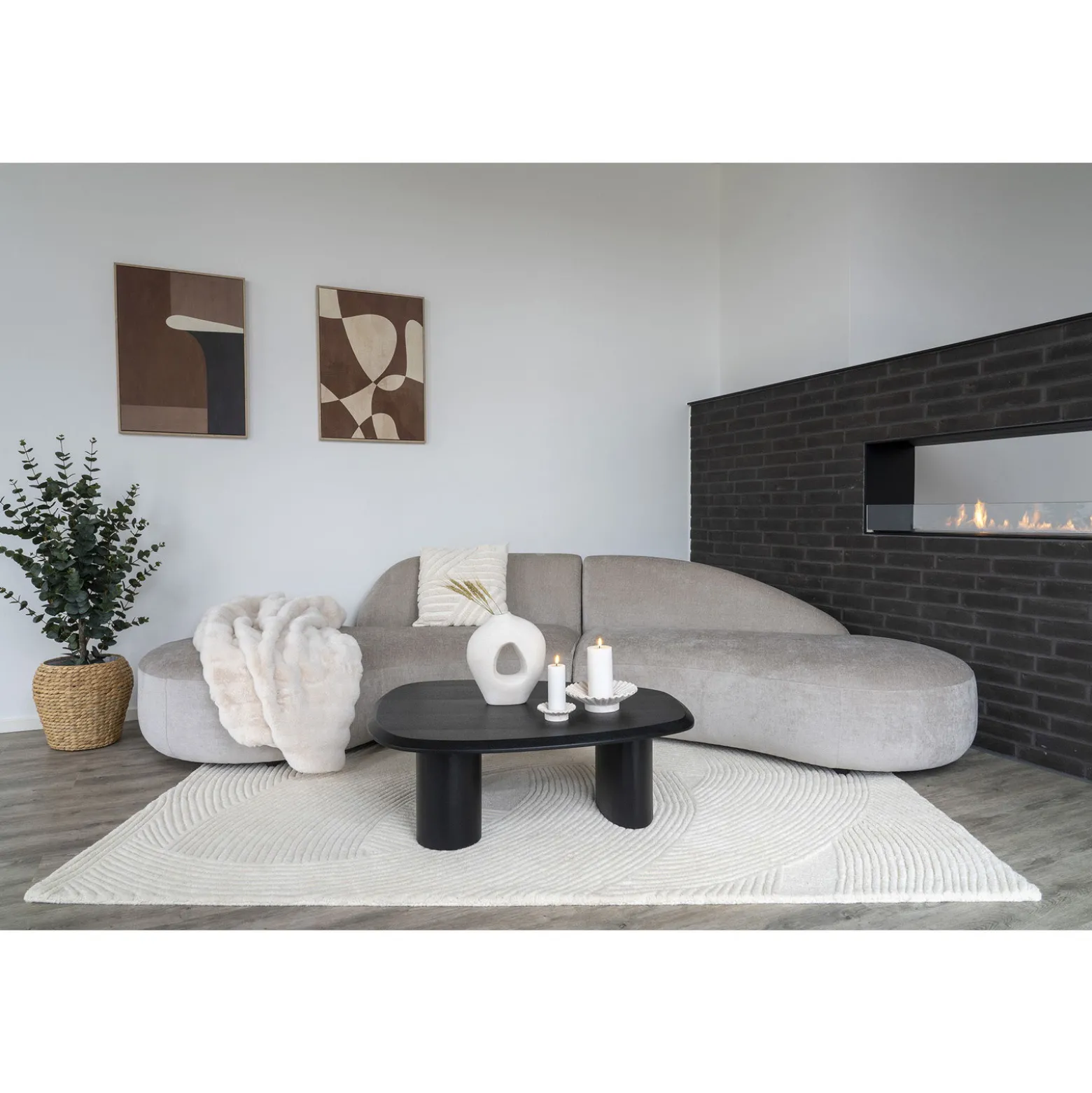 Sztuczne DRZEWKO EUKALIPTUS 120 cm w donicy z cementu