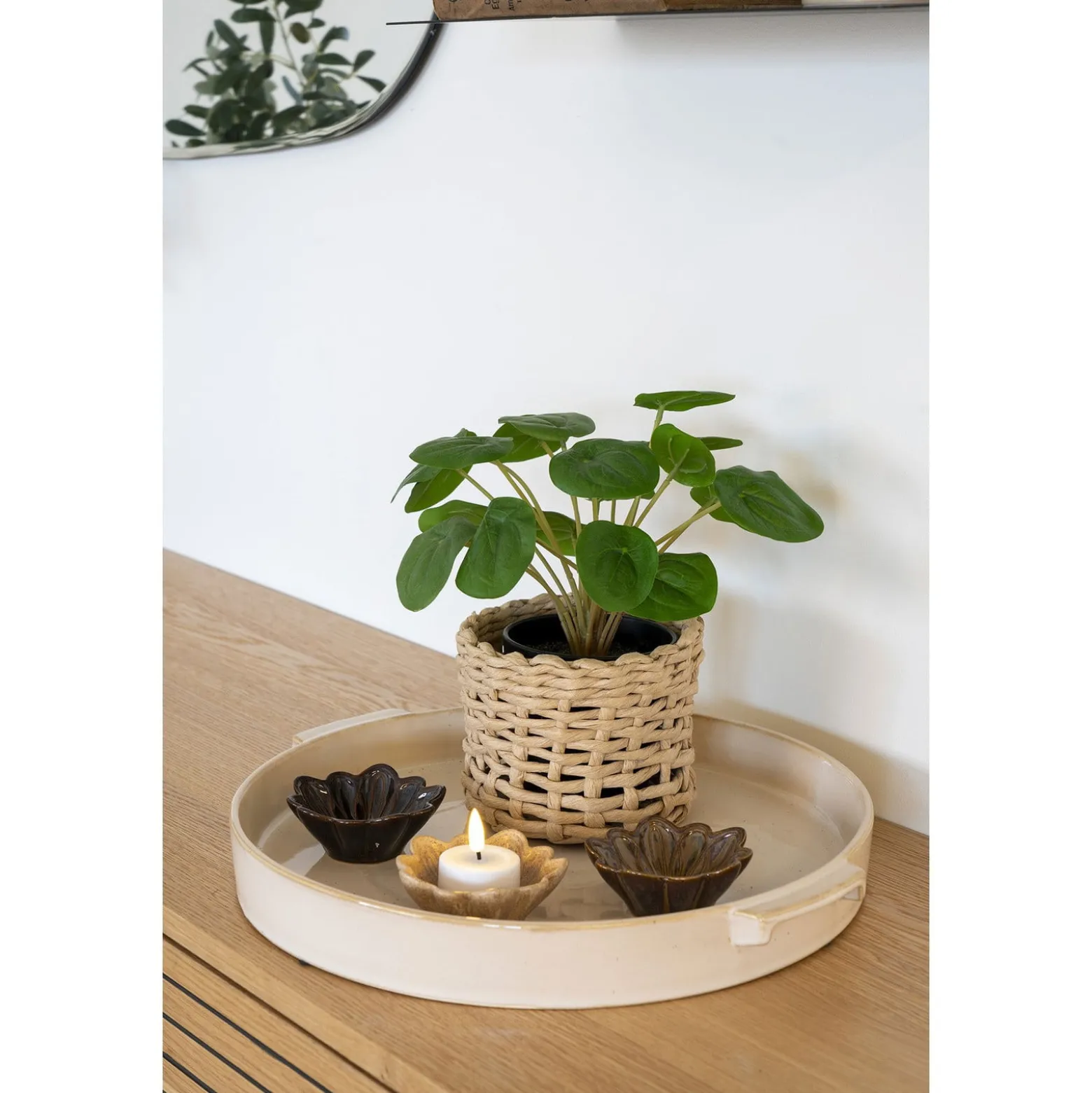 Sztuczny kwiat PELIA o wysokości 28 cm Z TWORZYWA zielony