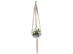 Sztuczny kwiat w doniczce z makramą 70 cm mix wzorów