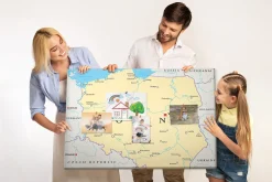 Tablica korkowa z nadrukiem dekoracyjna + pinezki Polska