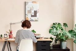 Tablica korkowa dla dzieci nadruk Akcesoria + pinezki