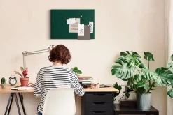 Tablica korkowa 60x40 cm dla dzieci + pinezki Wzór liści