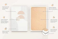 Tablica korkowa 100x70 cm do pokoju dziecka + pinezki Mapa