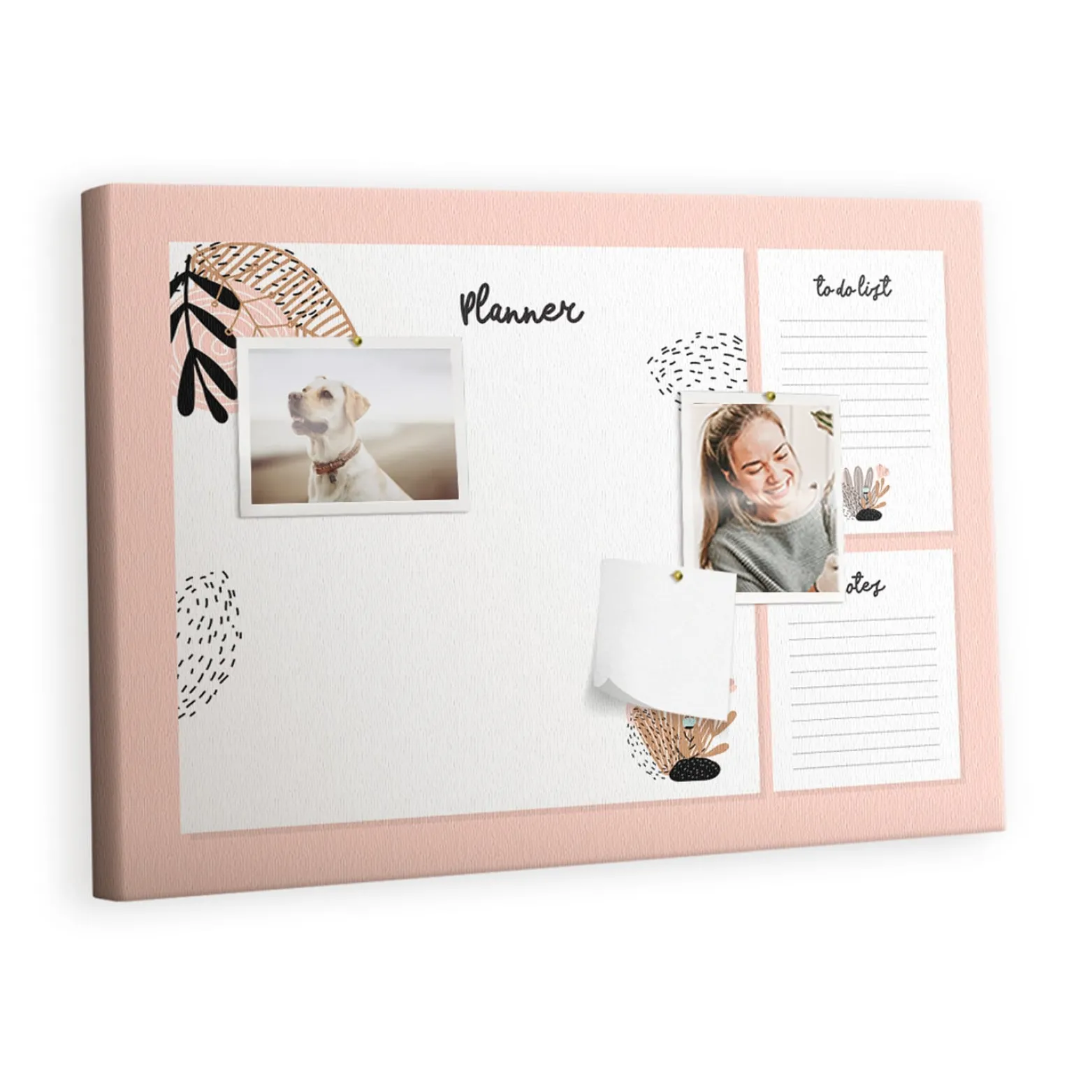 Tablica korkowa z nadrukiem do biura + pinezki Planer notes