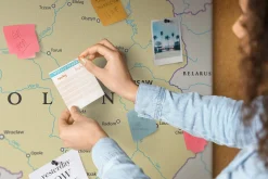 Tablica korkowa z nadrukiem dekoracyjna + pinezki Polska
