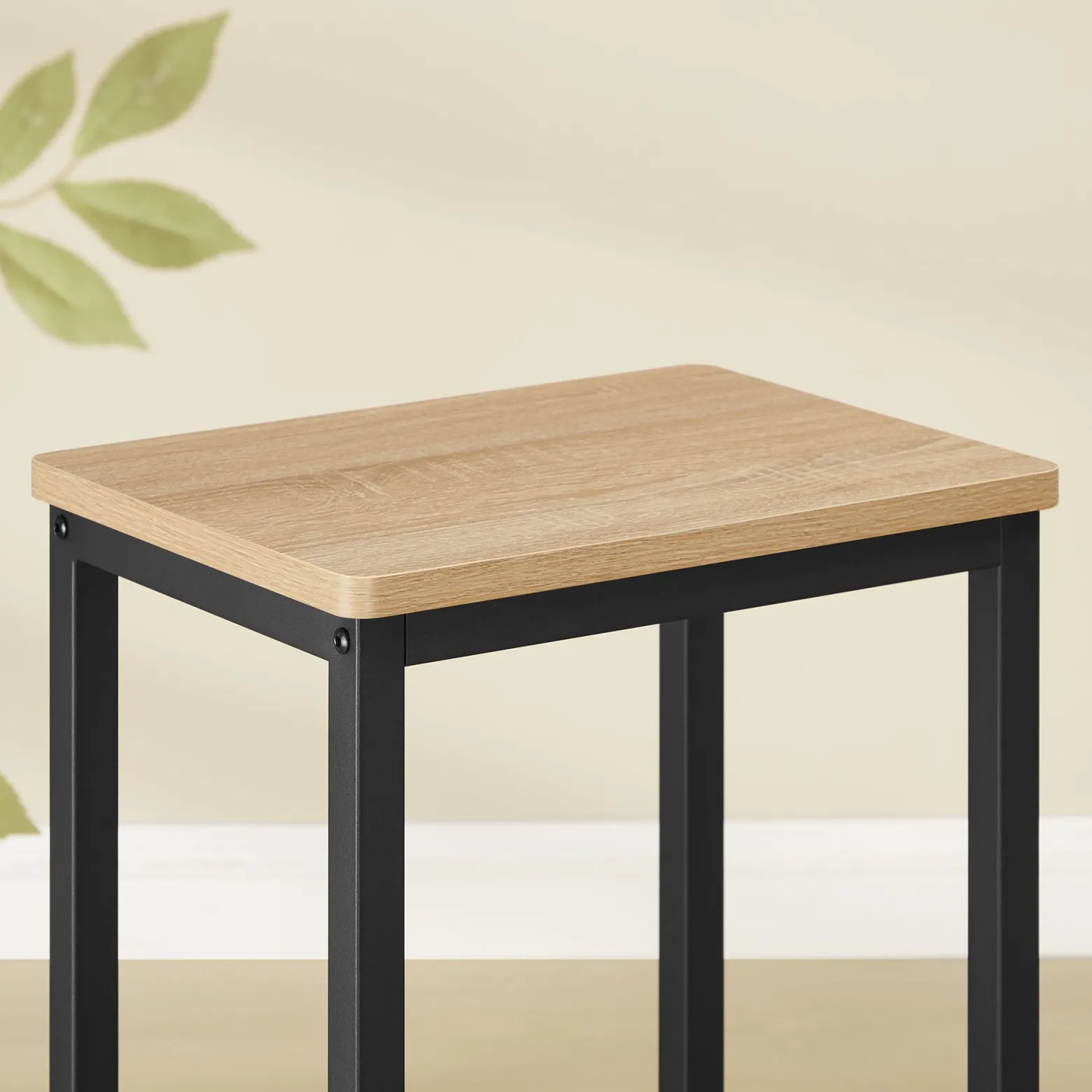 Taboret barowy OSKAR 2 szt. dąb sonoma do kuchni i jadalni styl loft