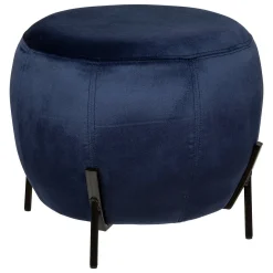 Taboret welurowy okrągły CALABAZA, Ø 43,5 x 36 cm