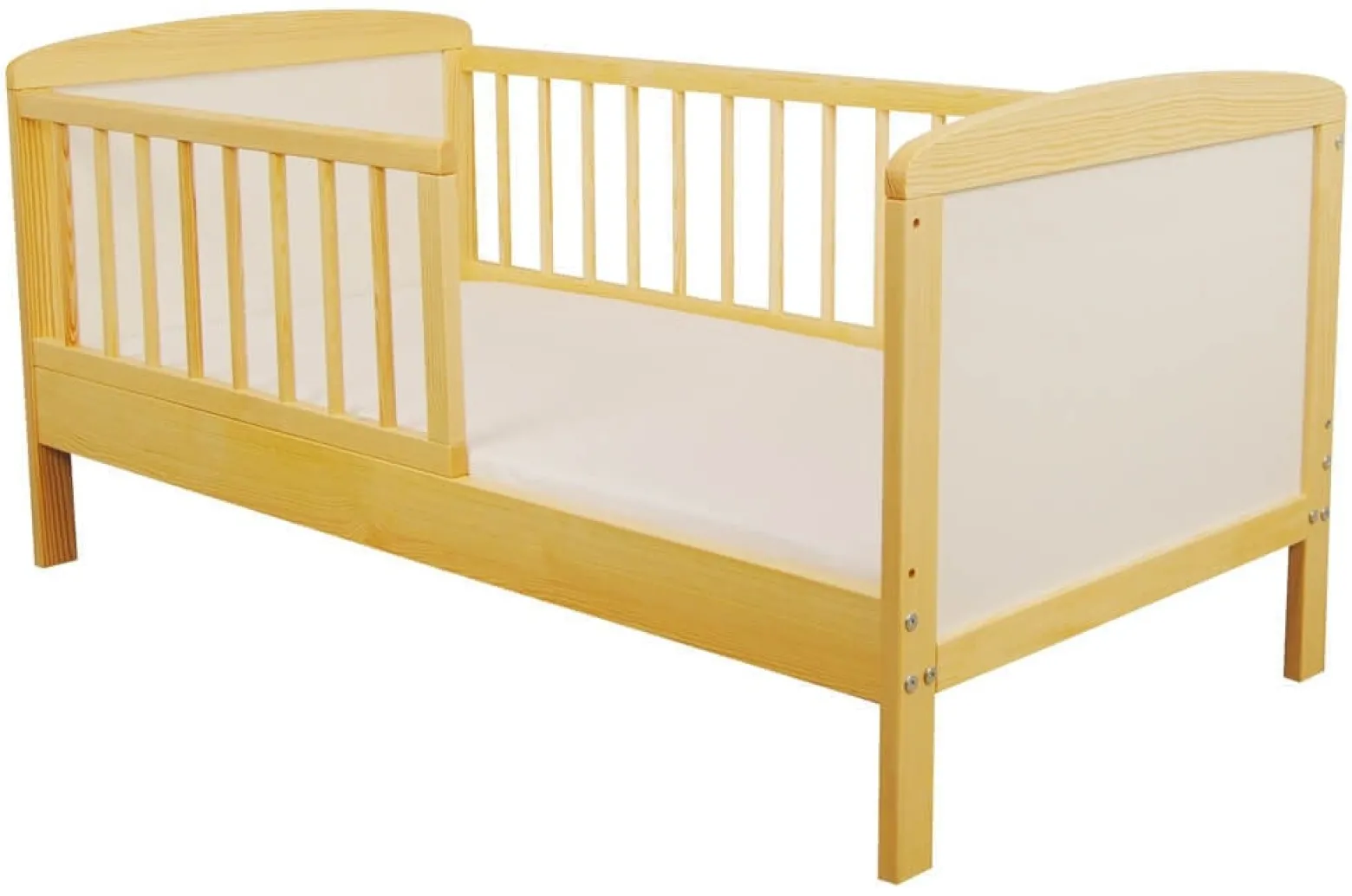 Tapczanik łóżeczko Bartek 120x60 sosna/biały łóżko sosnowe przedszkolaka