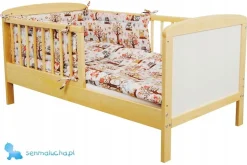 Tapczanik łóżeczko Bartek 120x60 sosna/biały łóżko sosnowe przedszkolaka