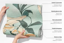 Tapeta Egzotyczny wzór kolorowa do salonu premium 104x70