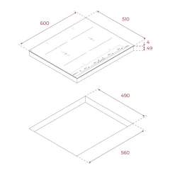 TEKA Płyta indukcyjna 60cm IBF 64-G1 MSP BM czarne szkło mat