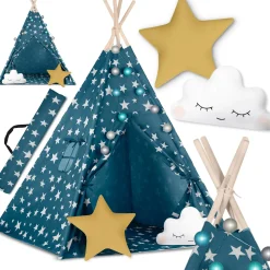 Tipi namiot dla dzieci teepee lampki pokrowiec Nukido