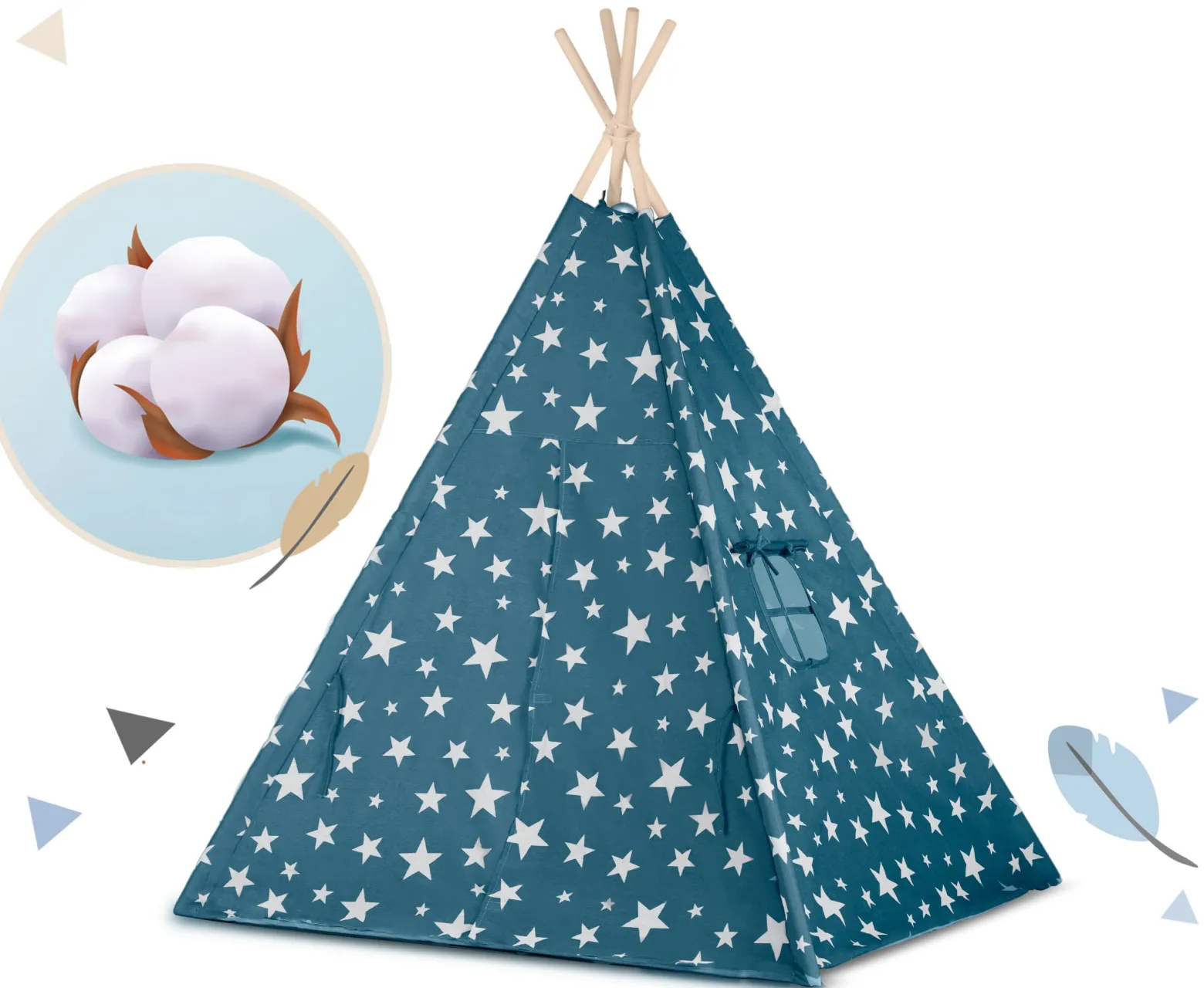 Tipi namiot dla dzieci teepee lampki pokrowiec Nukido