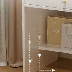 Toaletka z lustrem z szufladami biała glamour 100 cm