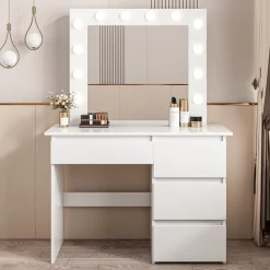 Toaletka do makijażu wizażu kosmetyczna z lustrem led 90 cm