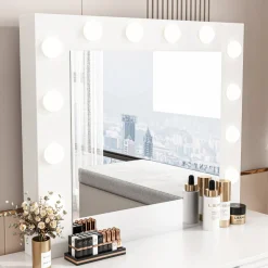 Toaletka do makijażu wizażu kosmetyczna z lustrem led 90 cm
