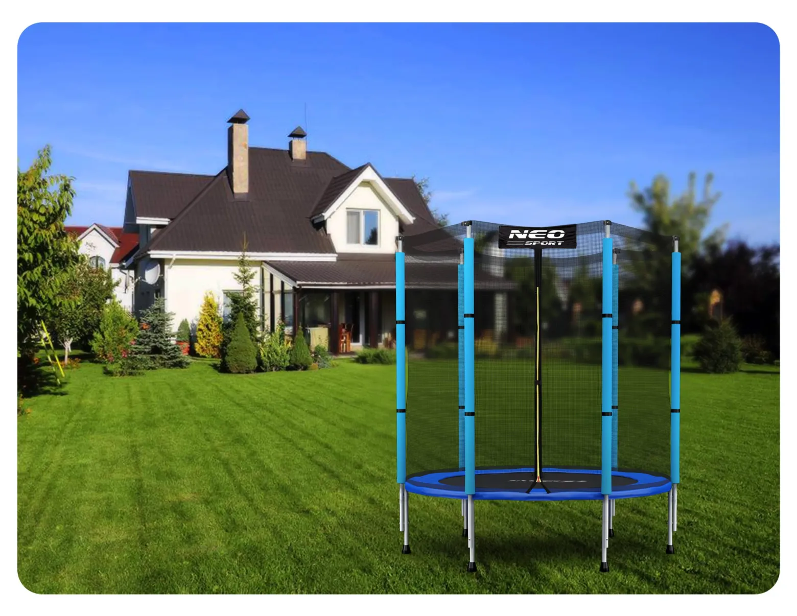 Trampolina ogrodowa z siatką zewn. Neo-Sport 140cm 4,5ft