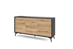 Trzydrzwiowa komoda Diamond K154 w stylu skandynawskim
