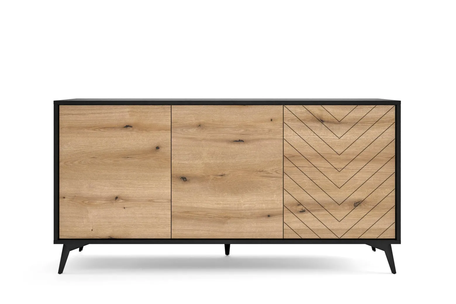 Trzydrzwiowa komoda Diamond K154 w stylu skandynawskim