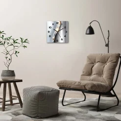 Tulup Zegar ścienny cichy kwadrat do salonu - 30x30 cm
