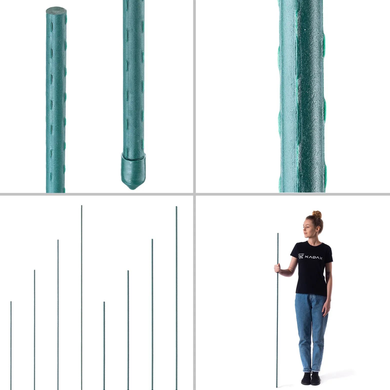 Tyczka Podpórka Roślin Stal Powlekana 150cm 5szt