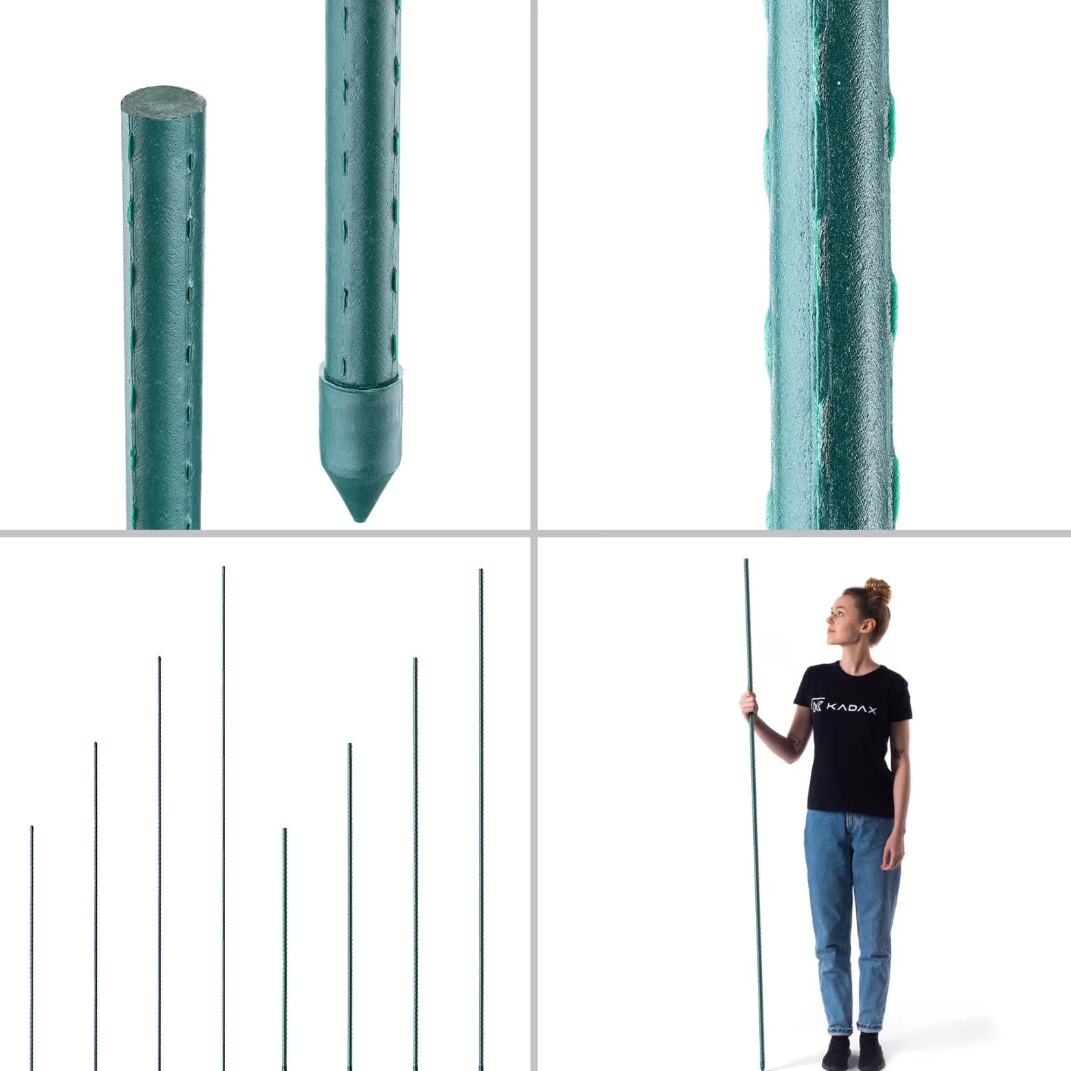 Tyczka Podpórka Roślin Stal Powlekana 180cm 15szt
