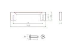 Uchwyt meblowy SCHWINN 2576 0096 Zielony półpołysk proszek PZA